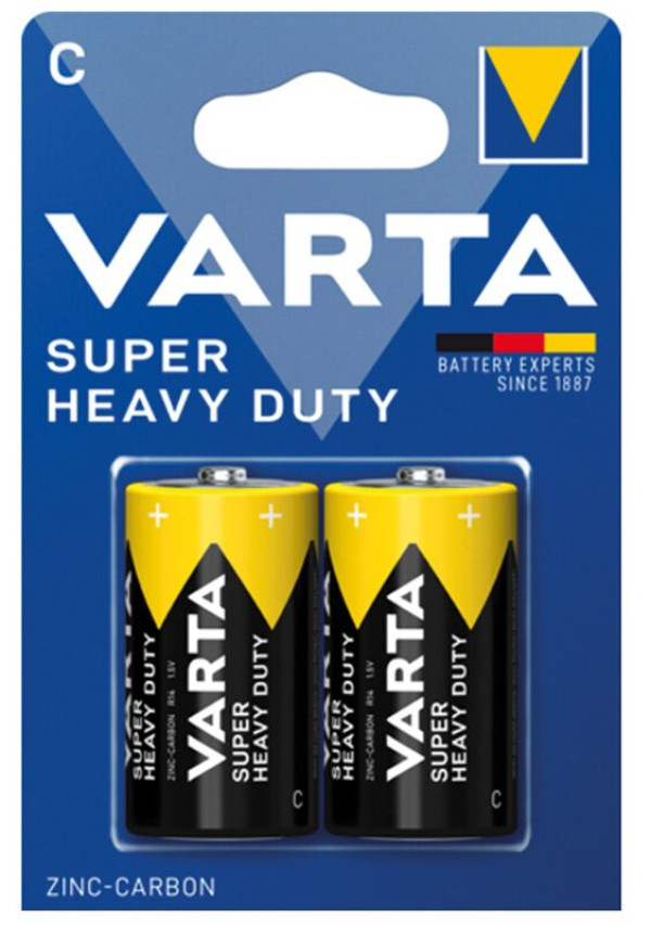 VARTA Superlife C R14P 1,5 V cink-karbon baterije, pakovanje 2 kom