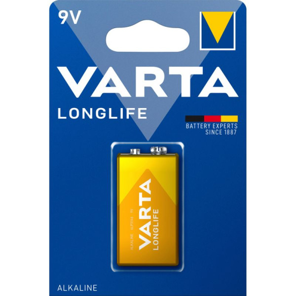 VARTA LONGLIFE 9V 6LR61/6LP3146 MN1604 alkalna baterija – 1 kom