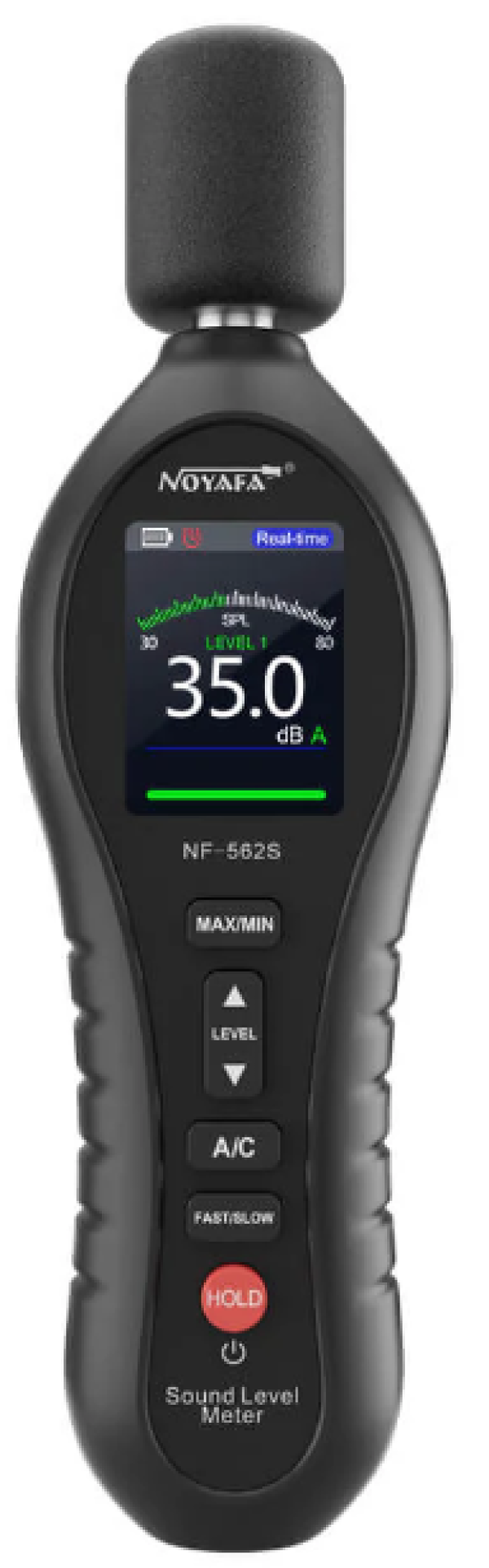 NOYAFA NF-562S merač nivoa zvuka 30–130 dBA / 30–135 dBC