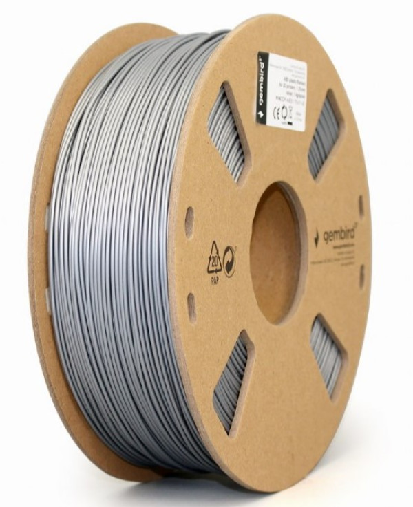 Gembird 3DP-ABS1.75-01-S ABS filament 1,75 mm, 1 kg, srebrni