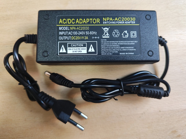 Gembird NPA-AC20030 20V/3A 60W čoper punjač sa uzemljenjem