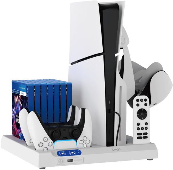 iPega PG-P5S028 multifunkcionalni stalak za PS5 Slim sa hlađenjem