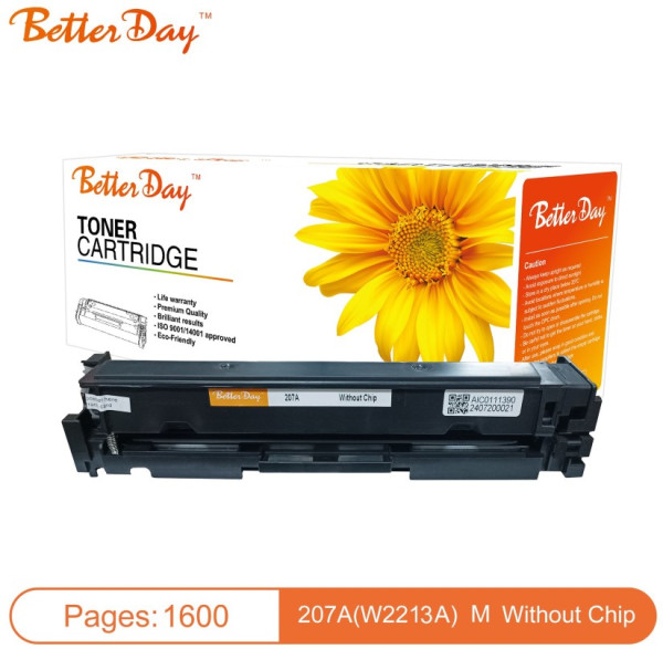 BetterDay W2213A/207A magenta toner kaseta bez čipa, 1600 strana