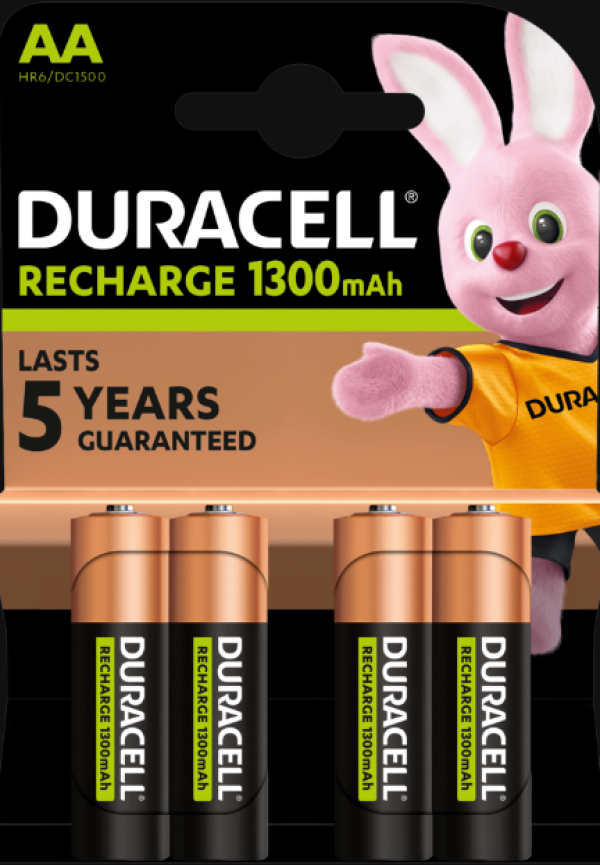 Duracell Recharge AA HR6/DC1500 NiMH baterije 1300 mAh, pakovanje 4 komada