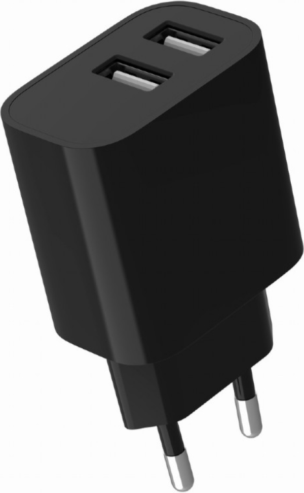 Gembird TA-UC-2A12-01-BK USB punjač, 2× USB-A, 12 W