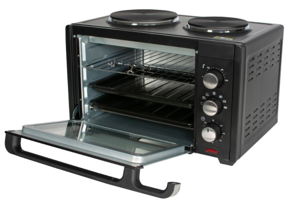 Zilan ZLN0997 mini pećnica sa grilom i dve grejne ploče, 28 l, 3.200 W