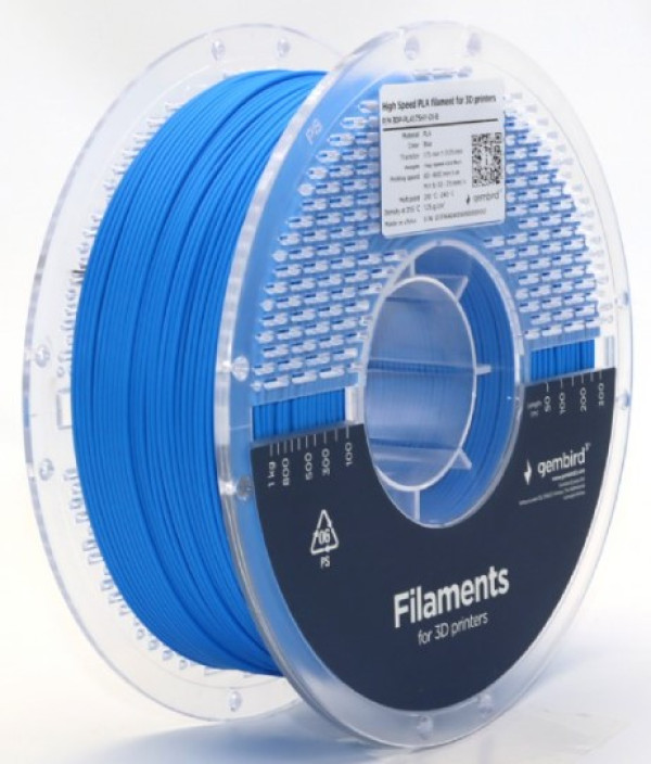 Gembird High Speed PLA filament 1,75 mm, 1 kg, plavi 3DP-PLA1.75HY-01-B