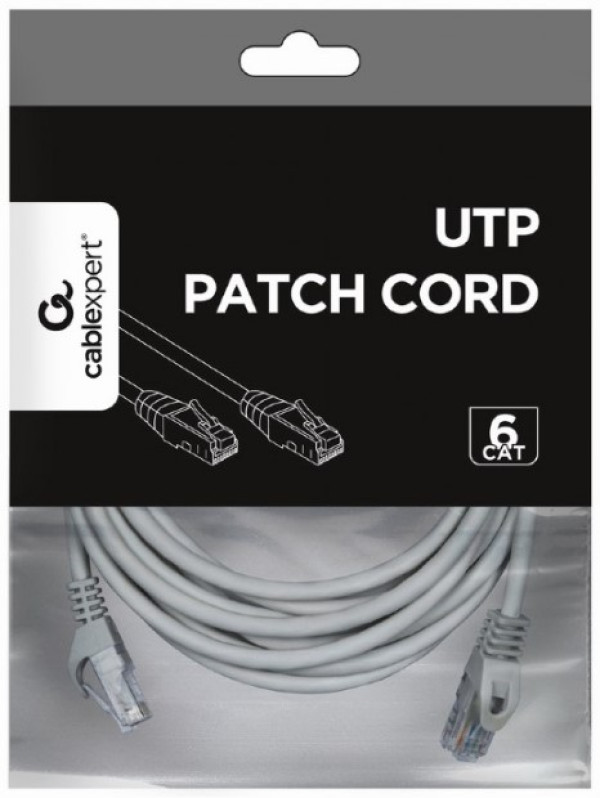 Gembird PP6U-CU-5M Cat6 UTP patch kabl 5 m, bakarni, sivi