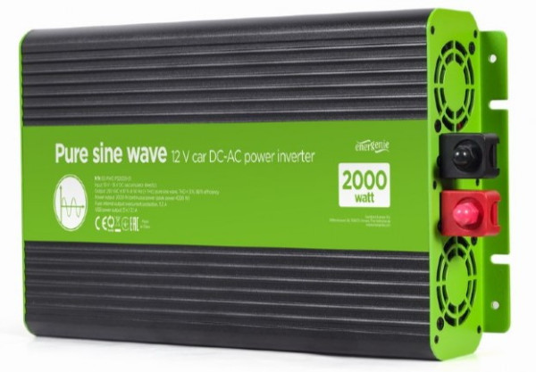 Gembird EG-PWC-PS2000-01 čisti sinusni inverter 2000 W, 12 V / 230 V