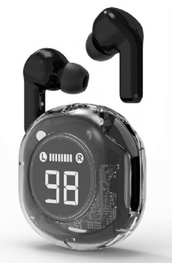Gembird TWST-01-BK TWS Bluetooth 5.4 slušalice sa LCD kućištem