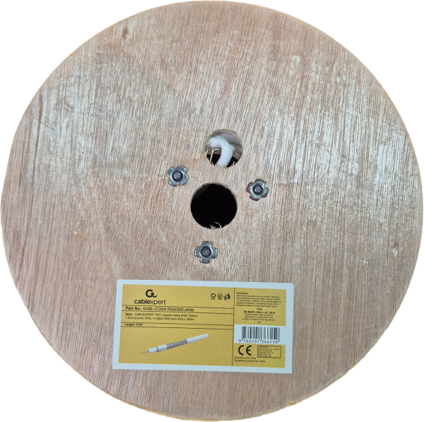 Cablexpert X553 RG6 koaksijalni kabl 300 m, beli, 75 Ω