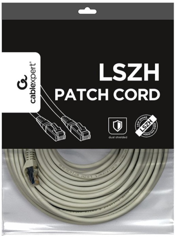 Gembird PP6A-LSZHCU-30M Cat6A S/FTP mrežni kabl 30 m sivi