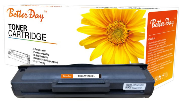 BetterDay W1106X (106X) crni toner sa čipom, 2.500 strana