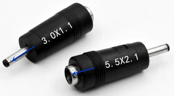 Gembird NPC-5.2x2.5mm na 3.0 x 1.1 mm crni DC adapter 20 V