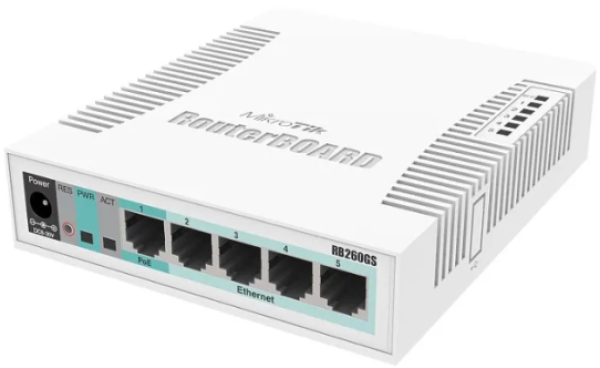 MikroTik CSS106-5G-1S (RB260GS) Gigabit switch sa 5×RJ45 i 1×SFP