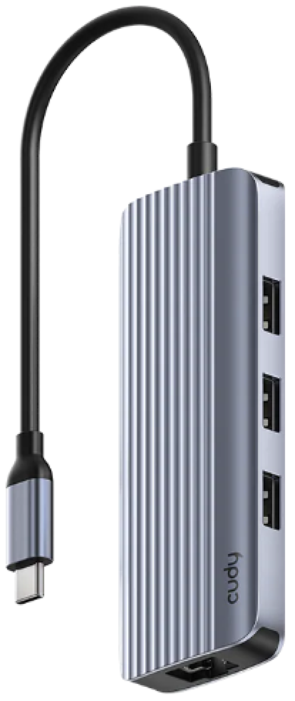 Cudy UH606 6-u-1 USB-C hub, HDMI 4K 60 Hz i Gigabit LAN