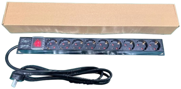 ExeLink PDU 19"/1U sa 9 Schuko utičnica, prekidačem i kablom 2 m