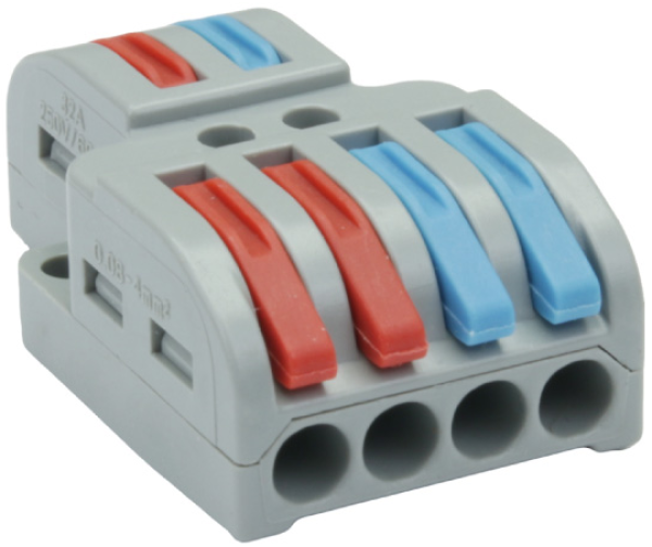 Bezvijačna spojnica vodova 2–4P, 0,5–4 mm², 400 V/32 A