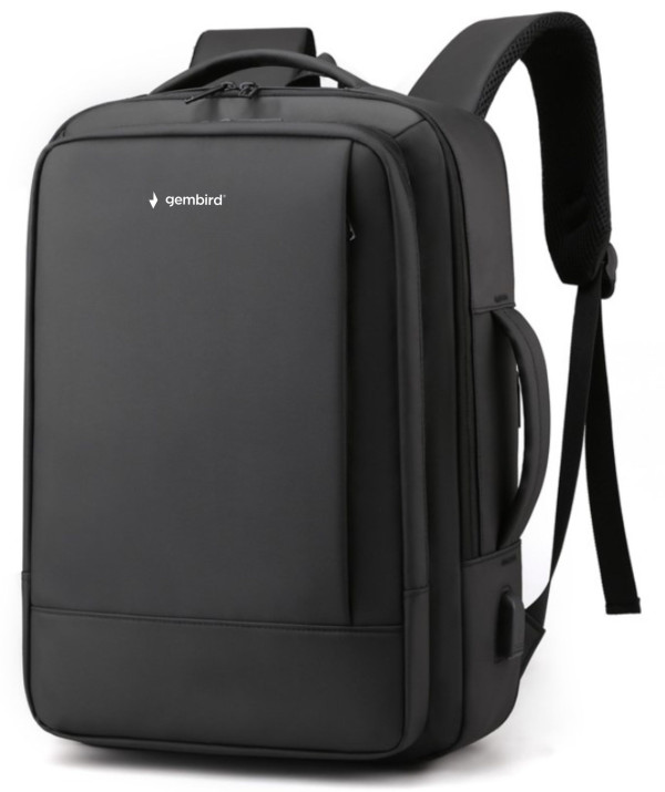 Gembird NCC-15-KLB017 ranac za laptop 15,6 inča, USB, proširivi 43 × 31 × 15 (+5) cm