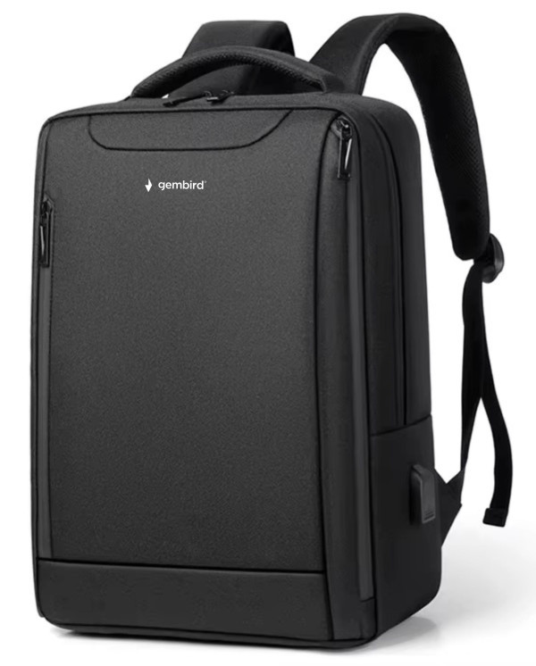 Gembird NCC-15-KLB020 ranac za laptop do 15,6 inča, USB konektor, crni