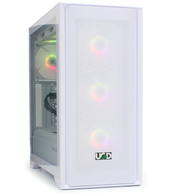 UGD Crate Tracer 2234 belo ATX kućište sa 4× ARGB ventilatora