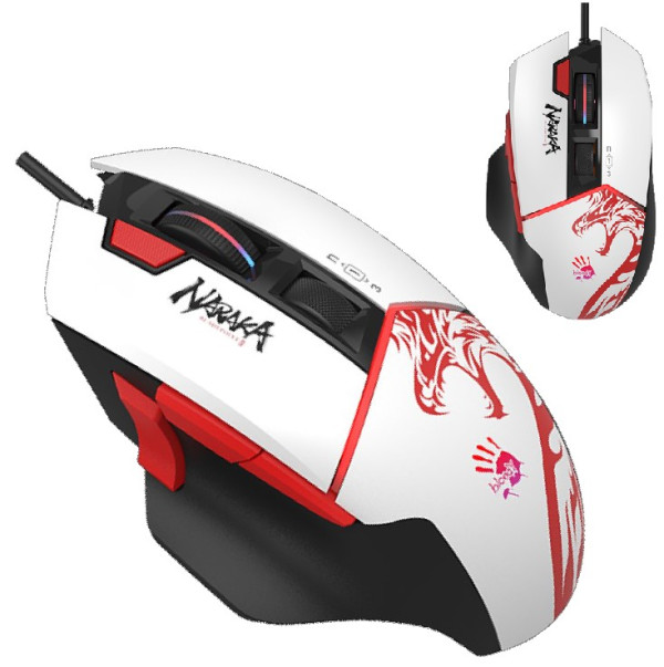 A4Tech Bloody W95 Ultra Naraka RGB miš 20.000 CPI, 2000 Hz, beli