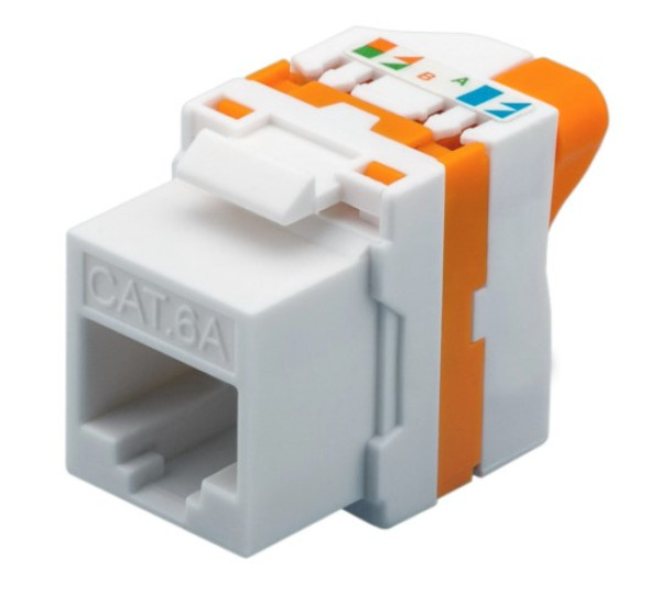 Rotary LC6A821 Cat6A UTP RJ-45 keystone modul, tool-less, 10 Gb/s