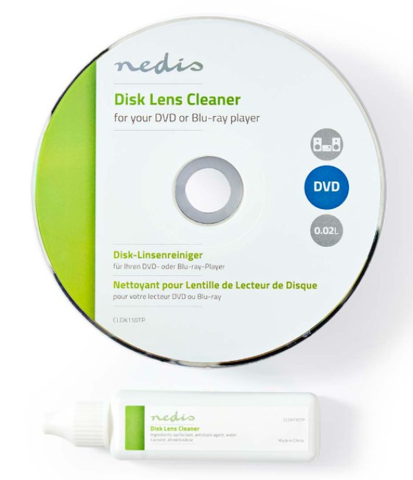 Nedis CLDK110TP disk za čišćenje CD/DVD/Blu-ray plejera 20 ml
