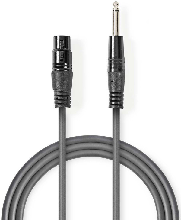 Nedis COTG15120GY100 nebalansirani XLR audio kabl, 10 m