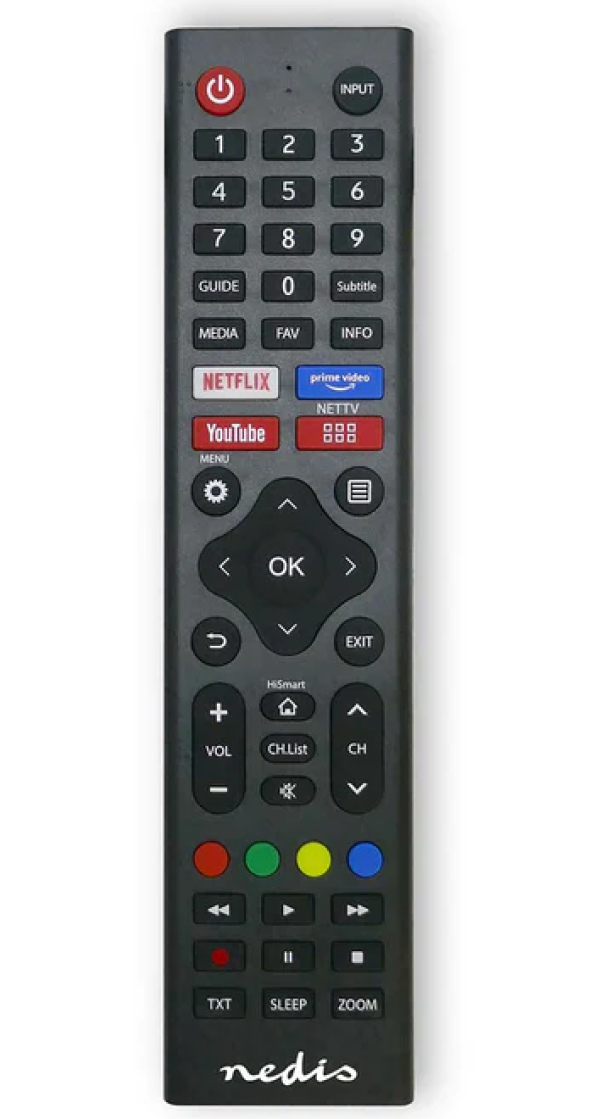 Nedis TVRC45HIBK zamenski daljinski upravljač za Hisense TV
