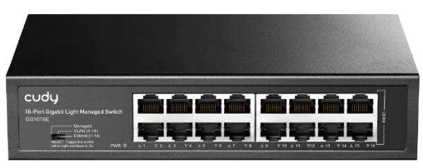 Cudy GS1016E 16-portni Gigabit easy-managed switch sa VLAN i QoS