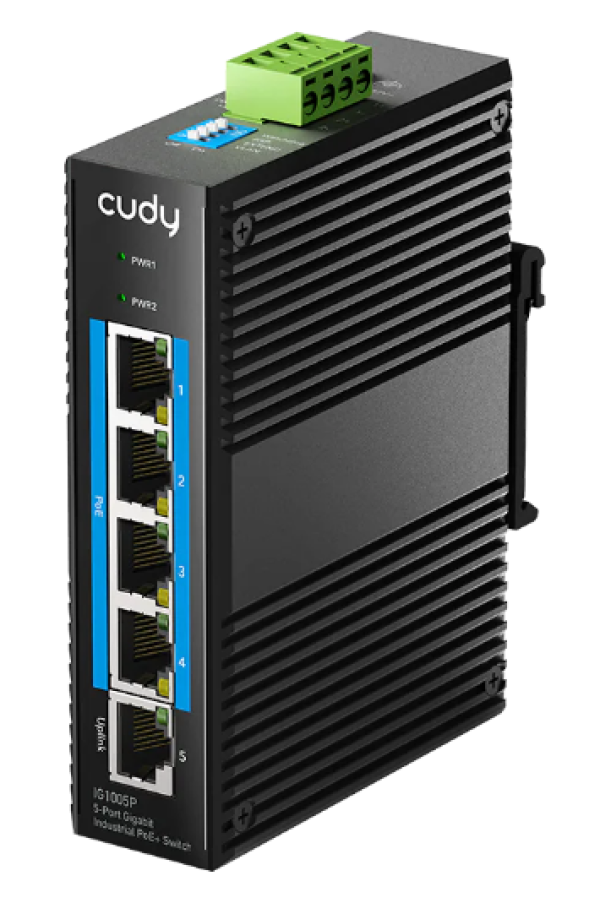 Cudy IG1005P 2.0 industrijski Gigabit PoE+ switch, 4× PoE