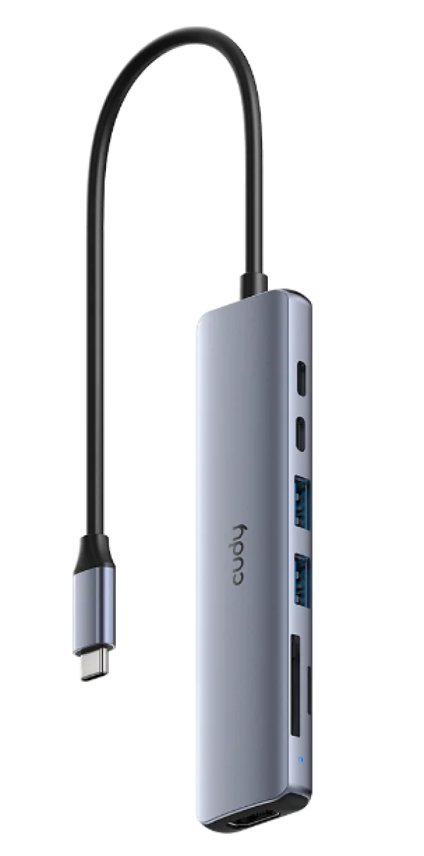 Cudy UH407 7-u-1 USB-C hub, HDMI 4K 60 Hz, USB 3.2 i 100 W PD
