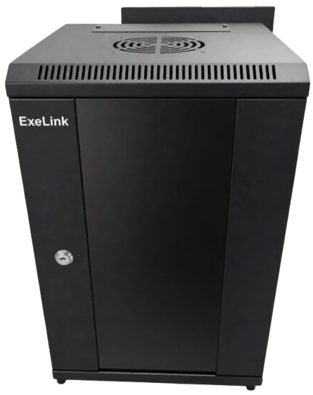 ExeLink 10" 9U zidni rack orman sa staklenim vratima