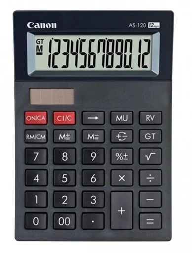 Canon AS-120 stoni kalkulator, 12 cifara, solarno i baterijsko napajanje