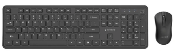 Gembird KBS-WPS-01 Slim Pro Business bežični set tastature i miša, crni, US