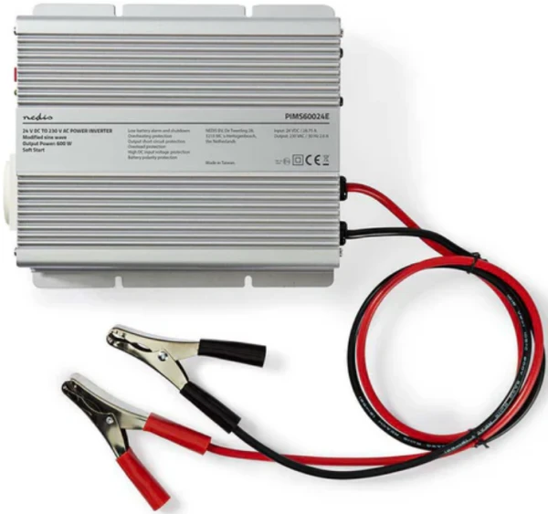 Nedis PIMS60024E inverter 24 V DC na 230 V AC, 600 W