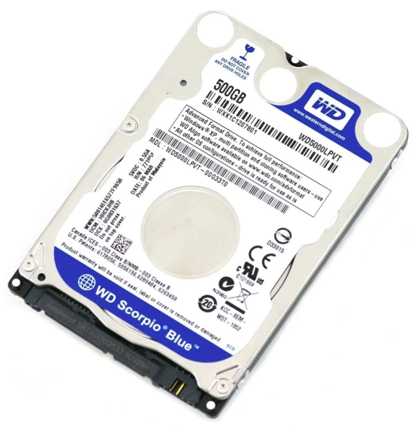WD Blue Scorpio WD5000LPVT 500GB 2,5" HDD
