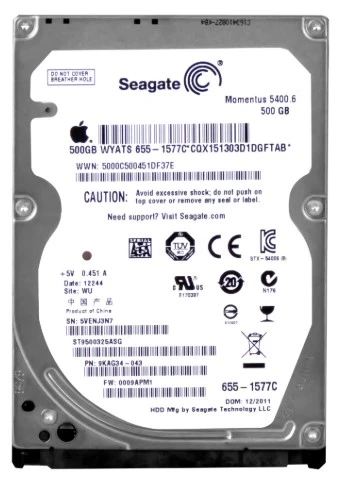 Seagate ST9500325ASG interni HDD 2,5 inča 500 GB