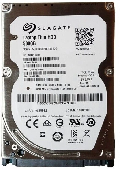 Seagate Momentus Thin ST500LT012 500GB 2,5" SATA HDD 5400 rpm