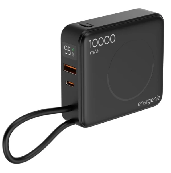 Gembird PB10-WPC15-LCD-01 power bank 10000 mAh, 20 W, bežično punjenje