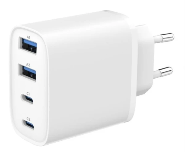 Gembird TA-UC-2A2C-PD40-01-W GaN USB punjač, 4 porta, 40 W, beli