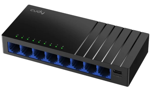 Cudy GS108D 7.0 8-portni Gigabit desktop svič, USB-C, 170 m