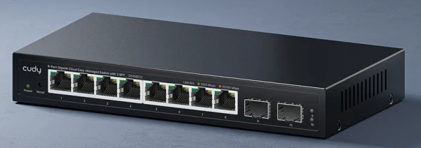 Cudy GS108ES2 V1.0 8-port Gigabit easy-managed switch sa 2×1.25G SFP