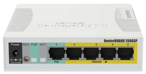 MikroTik RB260GSP CSS106-1G-4P-1S 5-portni Gigabit PoE svič
