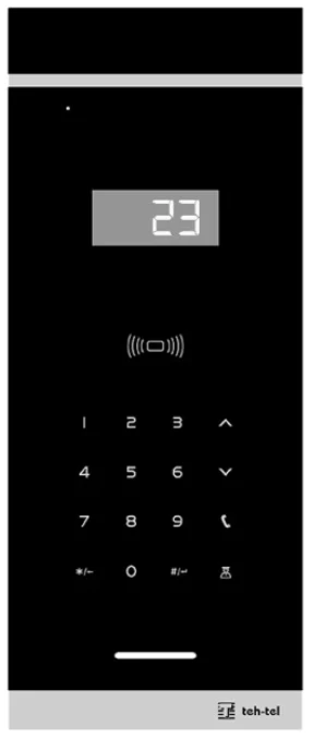 TEH-TEL Q2 Lux spoljna audio interfonska jedinica sa RFID čitačem 125 kHz, 12 V