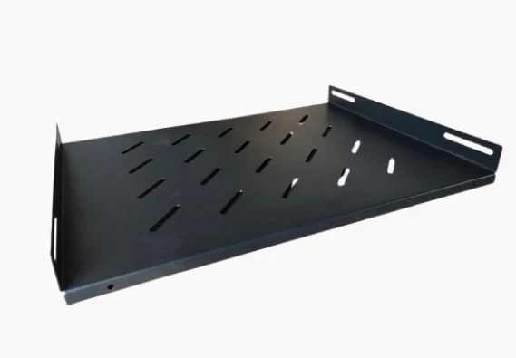 ExeLink fiksna rack polica 1U za 19" ormare dubine 600 mm, crna
