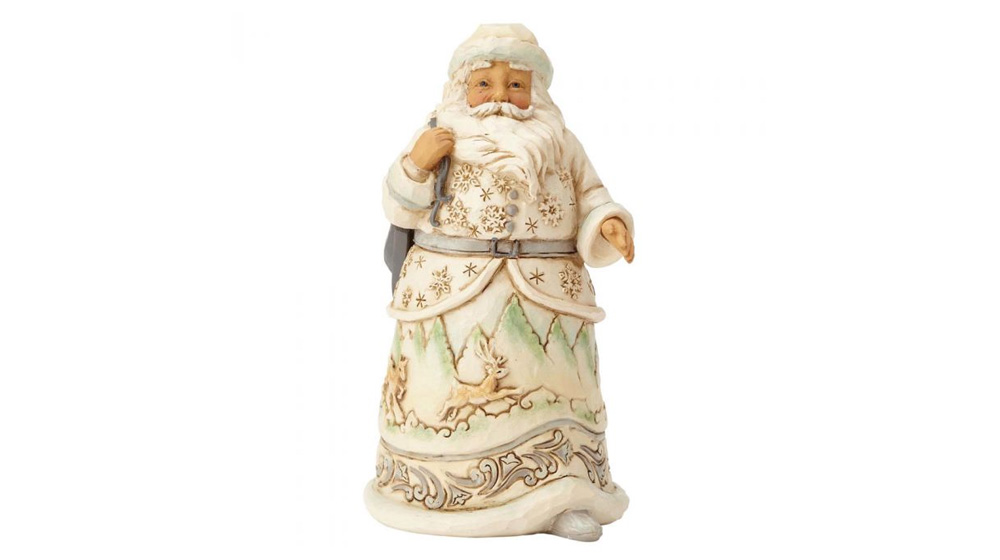 Jim Shore When The Ice Calls zimska figurica Deda Mraza 14 cm