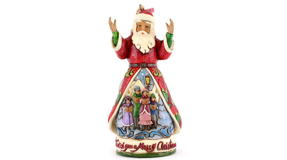 Jim Shore Wish You Merry Xmas viseći ukras sa Deda Mrazom