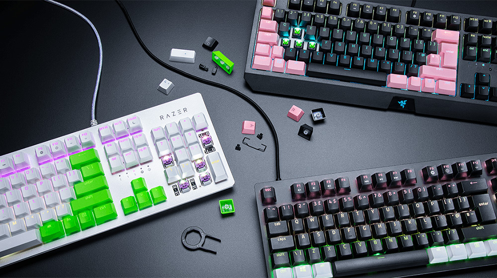 Razer PBT Keycap Upgrade Set Quartz Pink, 120 tastera